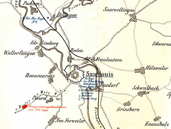 Region um Saarlouis (2. August 1870)