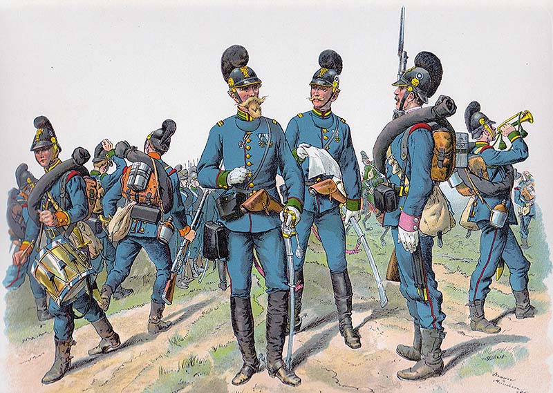 Bayerische Infanterie 1870 (Tafel von Louis Braun)