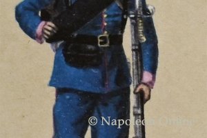 Infanterie 1870 - 7. Regiment Hohenhausen, Soldat in feldmarschmäßiger Montur
