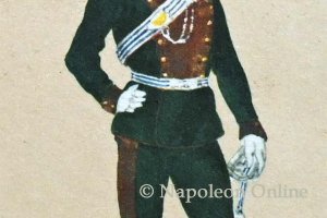 Kavallerie 1854 - 5. Chevaulegers-Regiment Leiningen, Oberst in Gala-Uniform zu Fuß