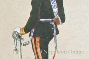 Kavallerie 1864 - Ulanen, Lieutenant in Gala-Uniform zu Fuß