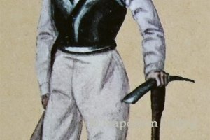Pionierwesen 1859 - Genie-Regiment, Soldat im Arbeitsanzug