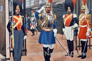 Gendarmes zu Fuß und zu Pferd sowie Cent-Gardes