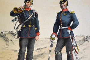 Infanterie - Infanterie-Regiment Friedrich August Nr. 104 (Hornist und Offizier)